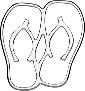 3d-Cals Hula Flops, Chrome