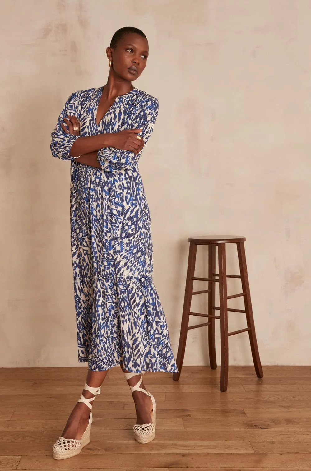 ALPHA PRINTED MAXI DRESS