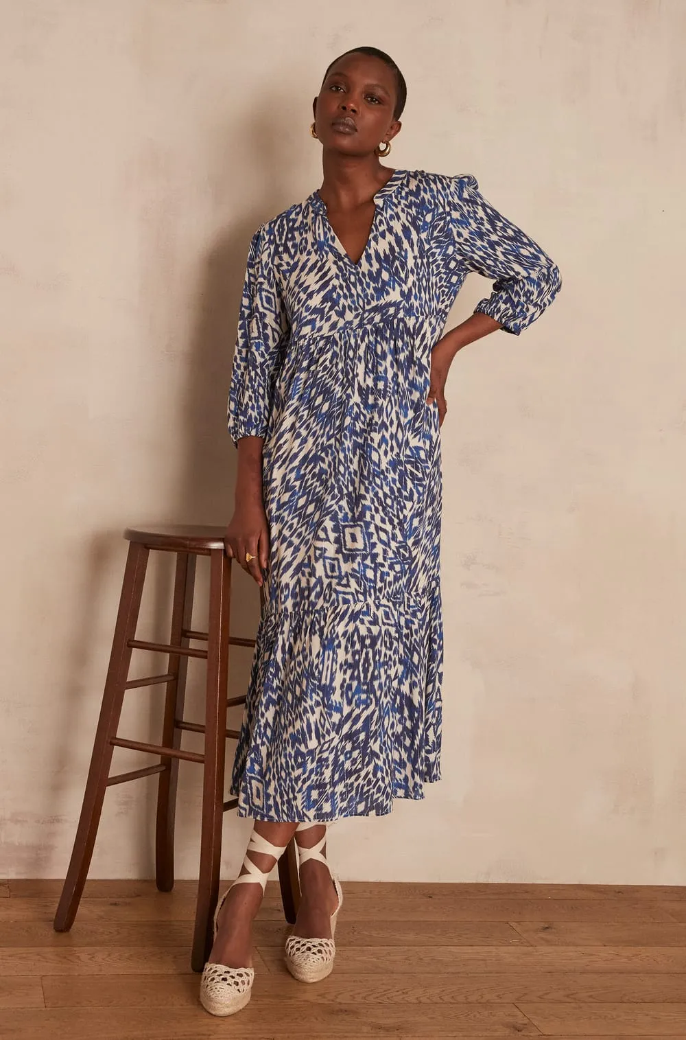 ALPHA PRINTED MAXI DRESS