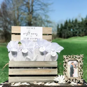 Antique Crate Wedding Guest Flip Flop Bundle (20 Pairs)