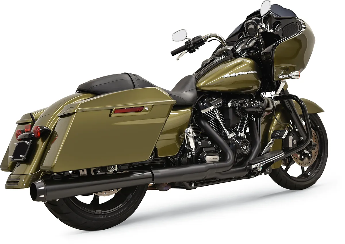 BASSANI XHAUST 2:1 Muffler - Black - Megaphone Crossover Eliminator Slip-On Muffler