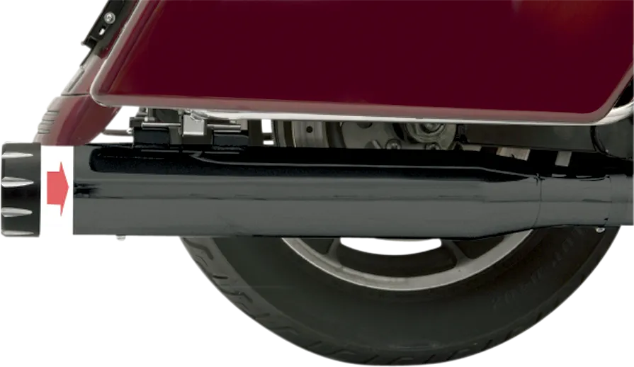 BASSANI XHAUST 4" Quick Change Mufflers - Black - FL '95-'16 Quick Change Series Slip-On Mufflers