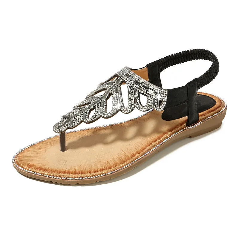 Belifi Rhinestone Platform Bohemian Sandals