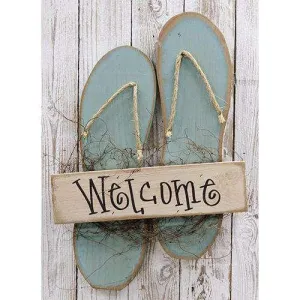 Blue Flip Flops