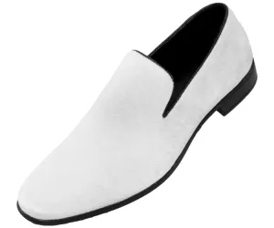 Bolano Jay White Men’s Velvet Smoking Slippers
