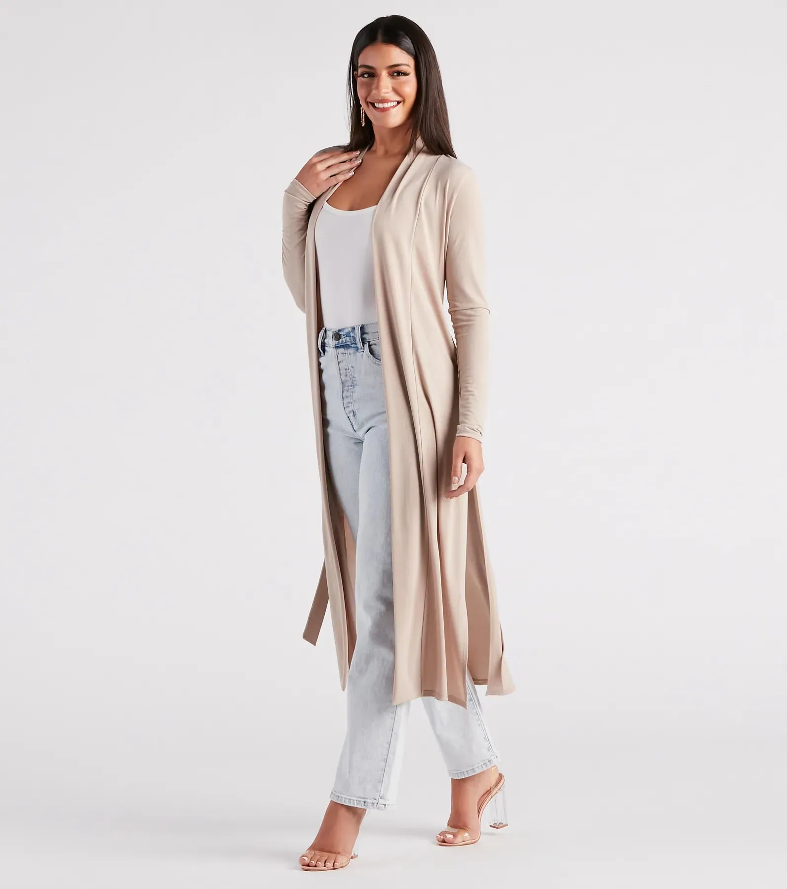 Breezy Chic Crochet Trim Kimono