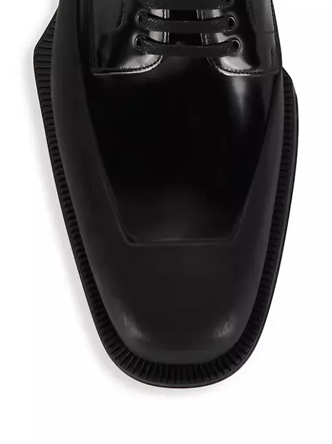 Brushed Leather Derby Loafers