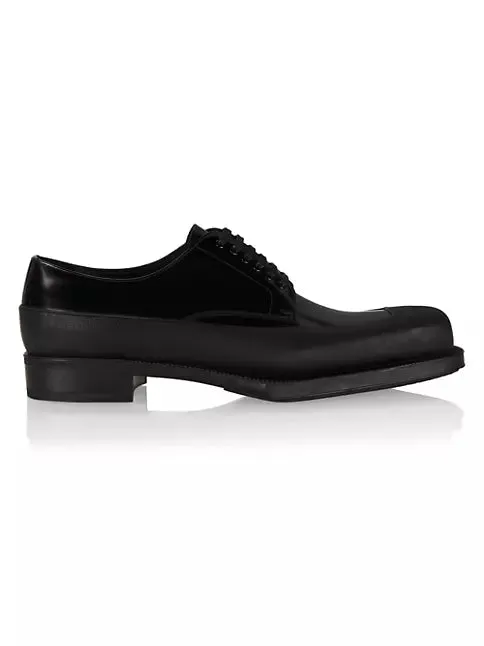 Brushed Leather Derby Loafers