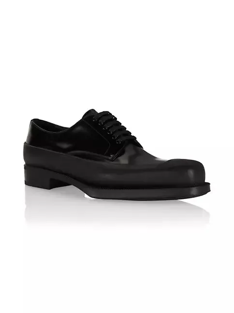 Brushed Leather Derby Loafers