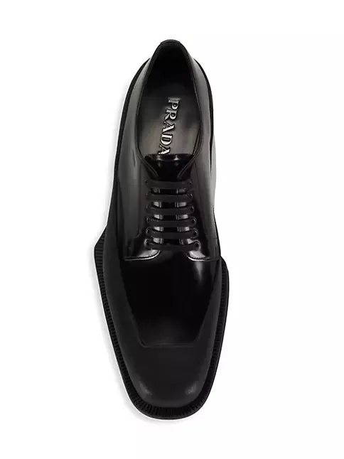 Brushed Leather Derby Loafers