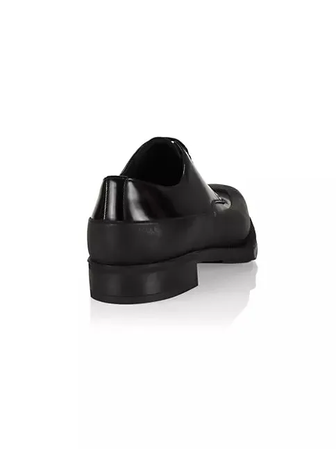 Brushed Leather Derby Loafers