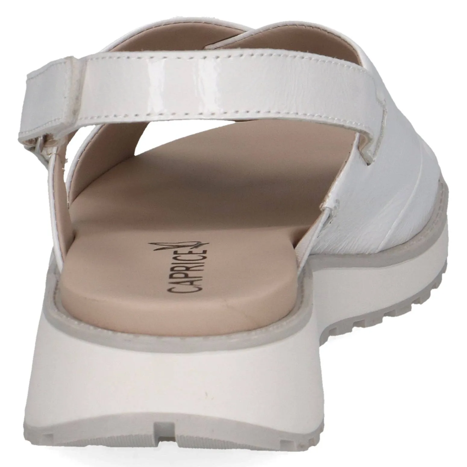 Caprice 9-28703-42 122 Ladies White Leather Sling Back Sandals