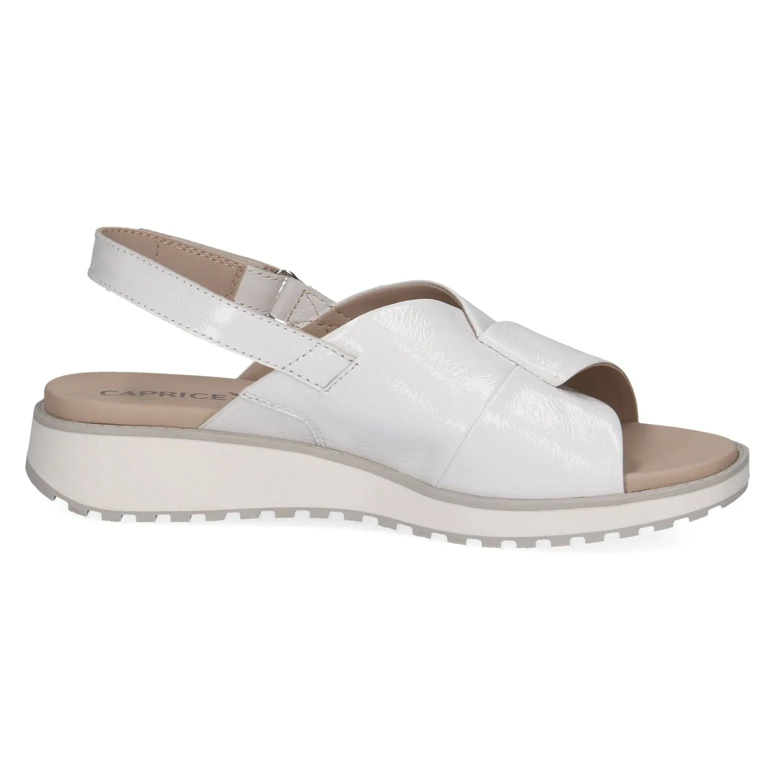 Caprice 9-28703-42 122 Ladies White Leather Sling Back Sandals