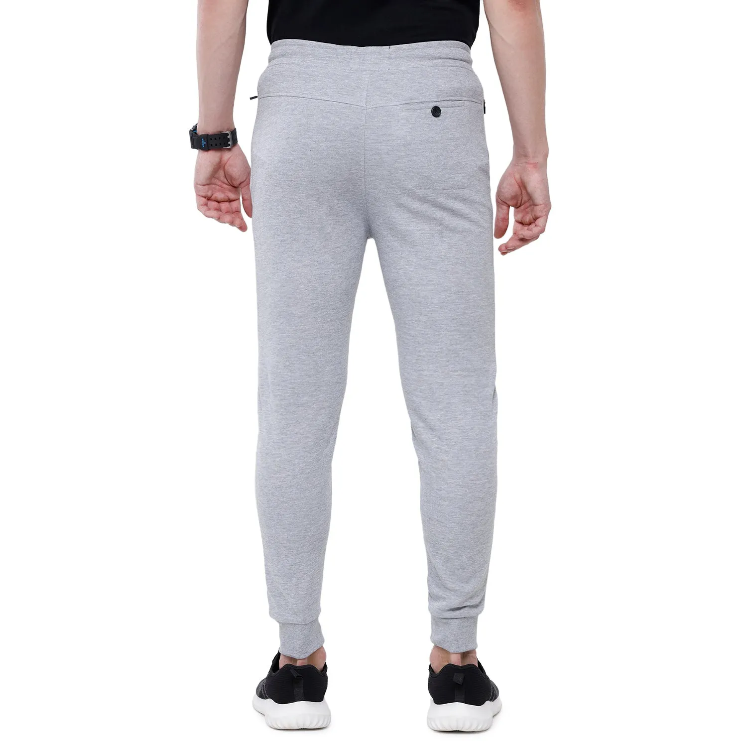 Classic Polo Men's White Solid Mélange Slim Fit Trendy Jogger Pant - Gioz-02 C