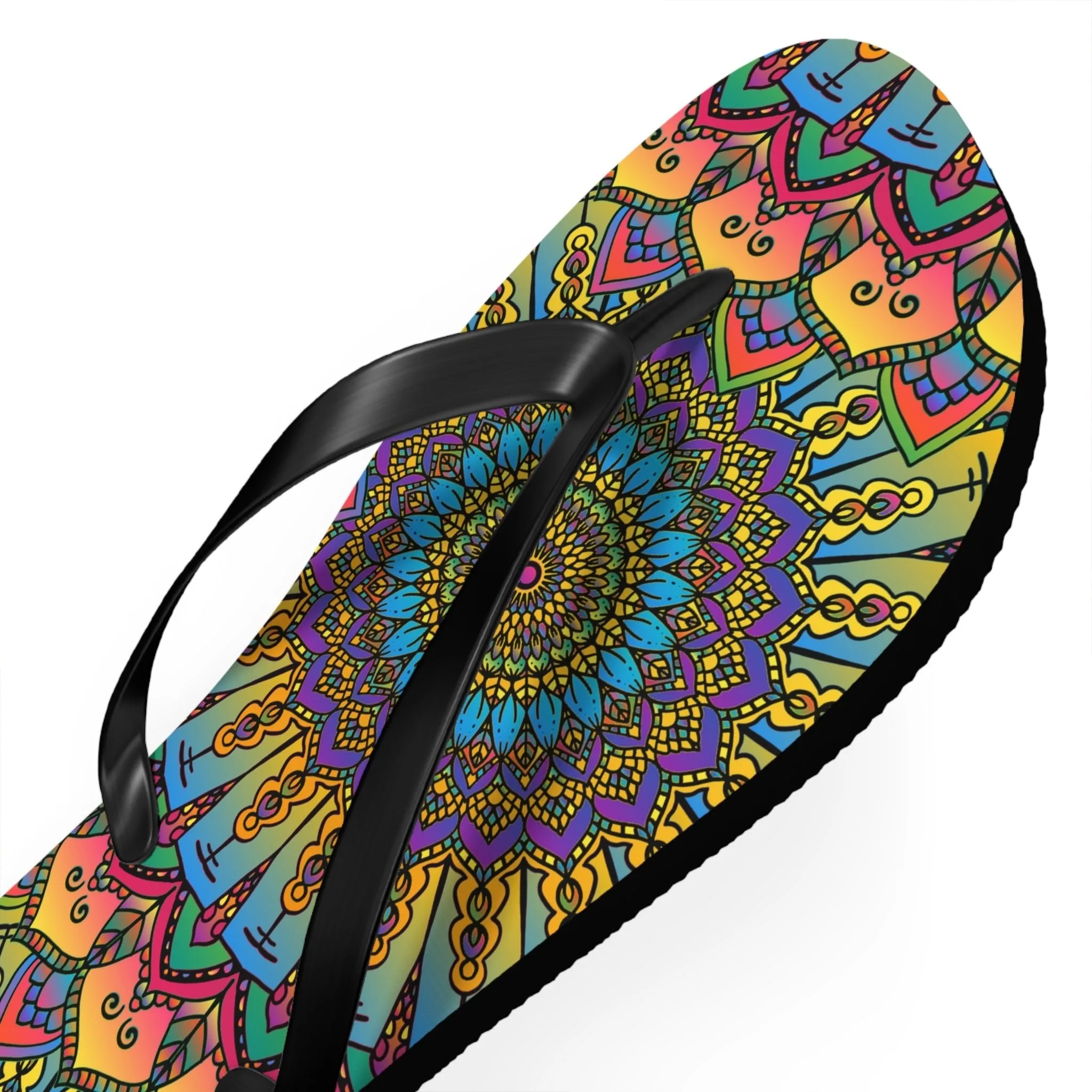 Colorful Mandala Flip Flops - Boho Style