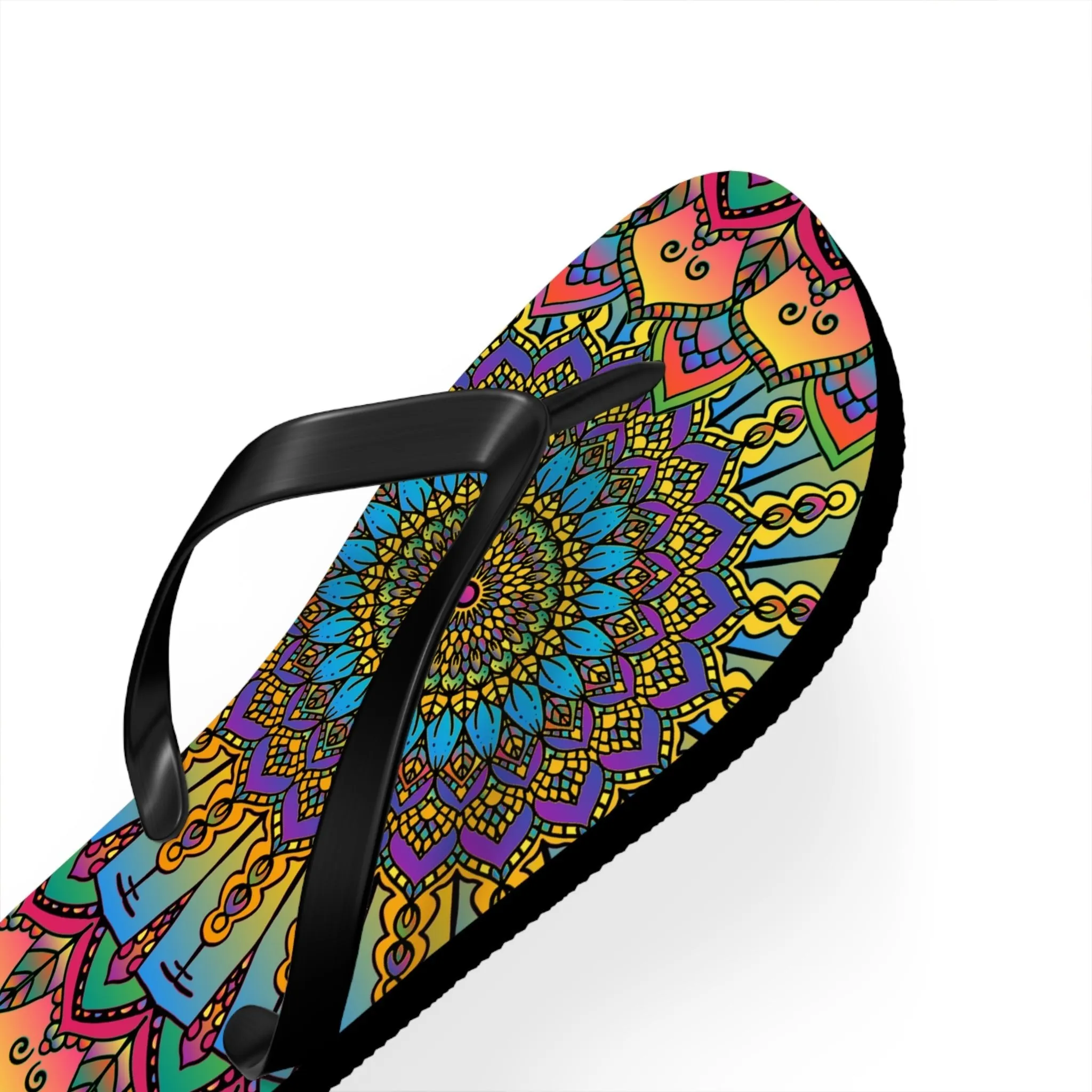 Colorful Mandala Flip Flops - Boho Style