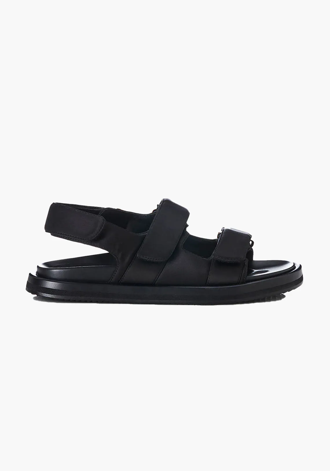 DARCY SANDAL BLACK SATIN