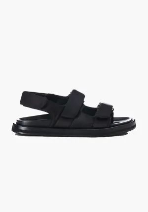 DARCY SANDAL BLACK SATIN