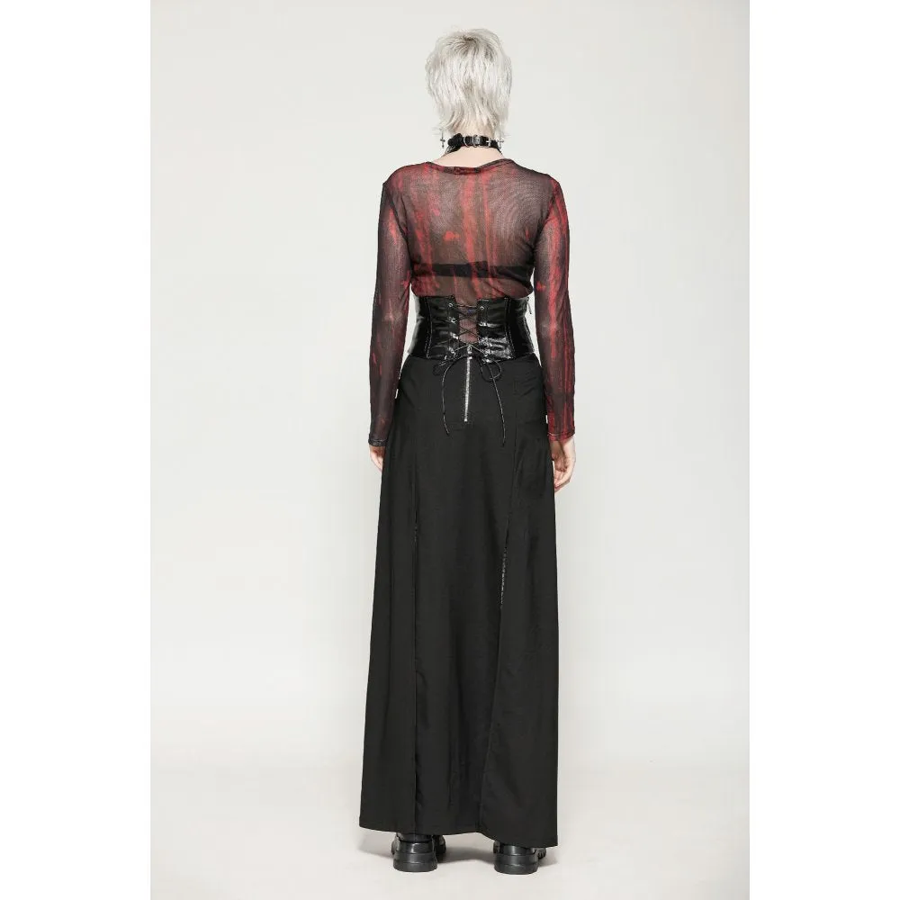 Dark in Lia Punk Love Patent Leather Waist Corset with Metal Accents
