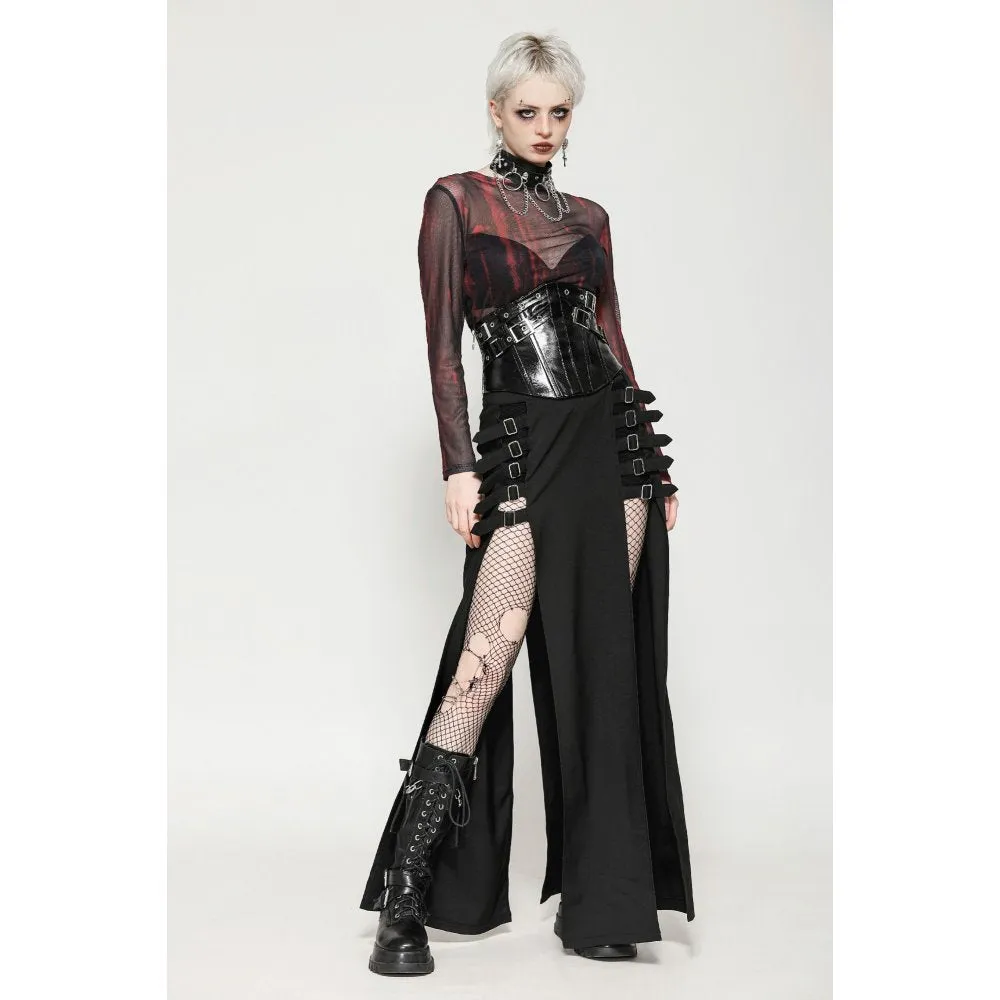 Dark in Lia Punk Love Patent Leather Waist Corset with Metal Accents
