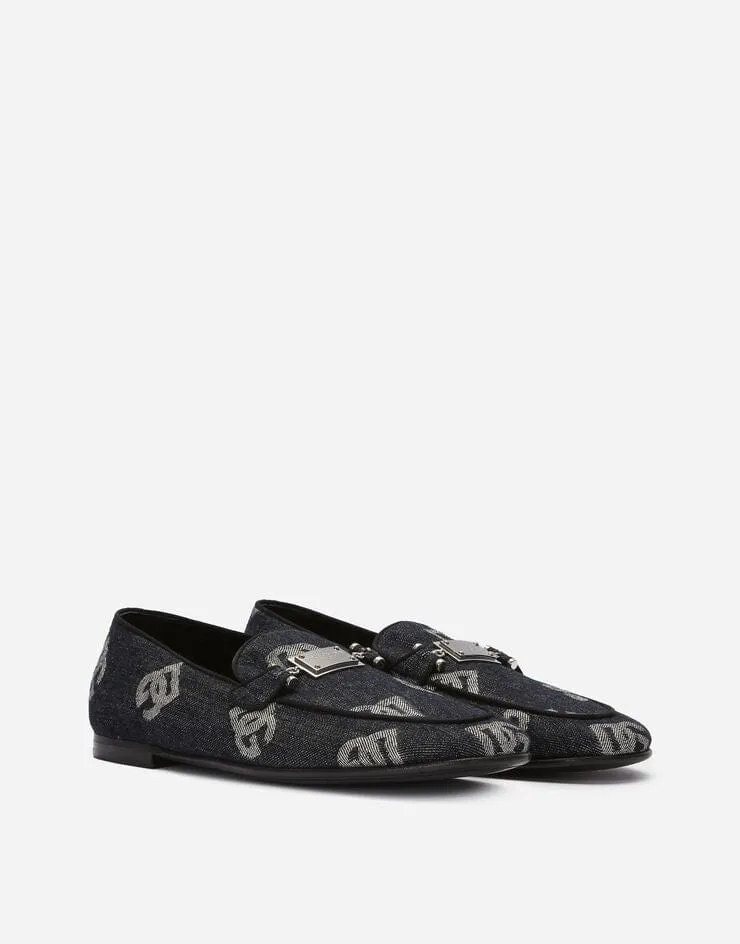 Denim Logo Loafers