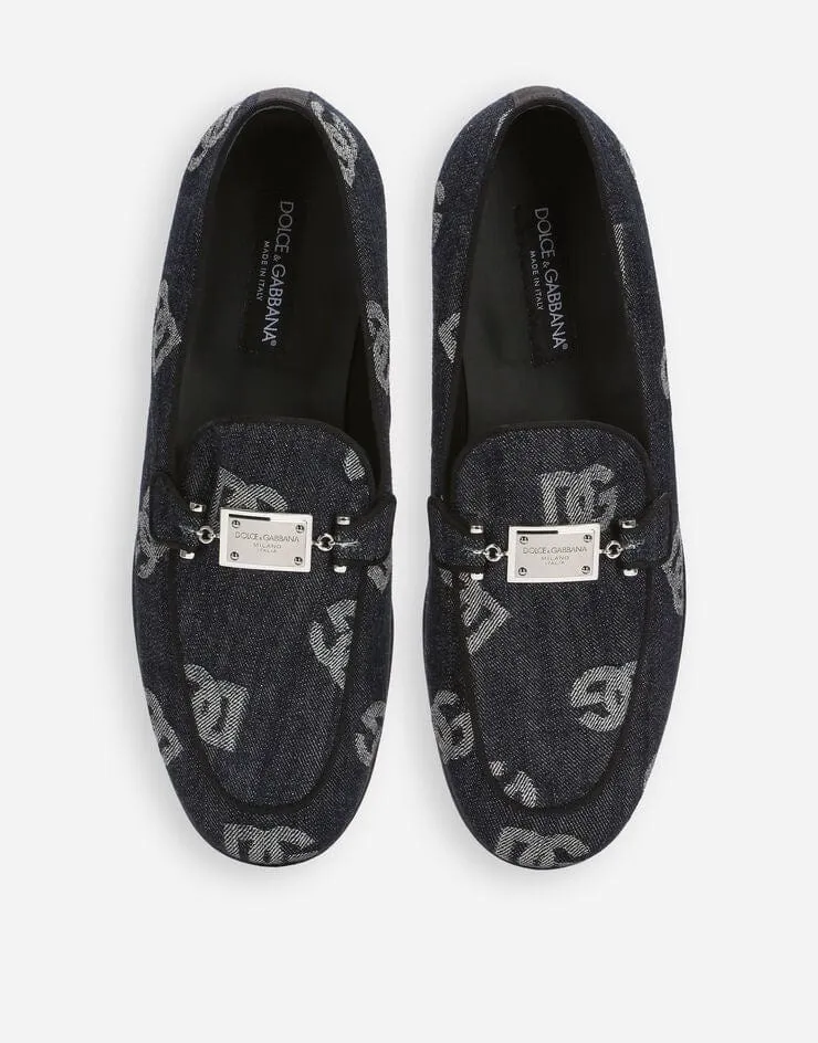 Denim Logo Loafers