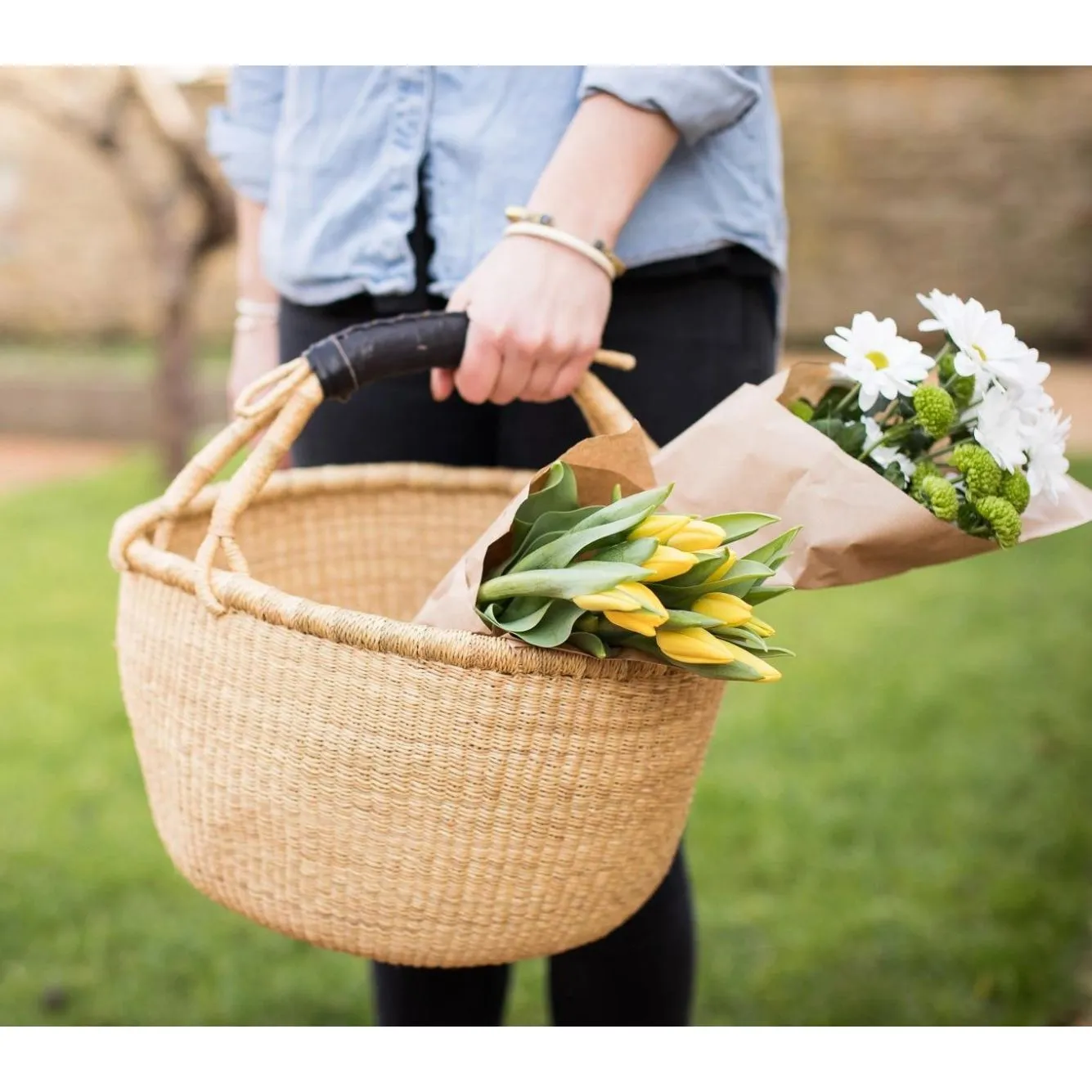 Detsi Handcrafted Bolga Basket