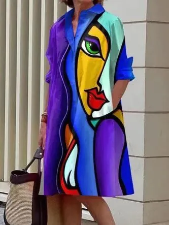 Elegant A-Line Retro Dress