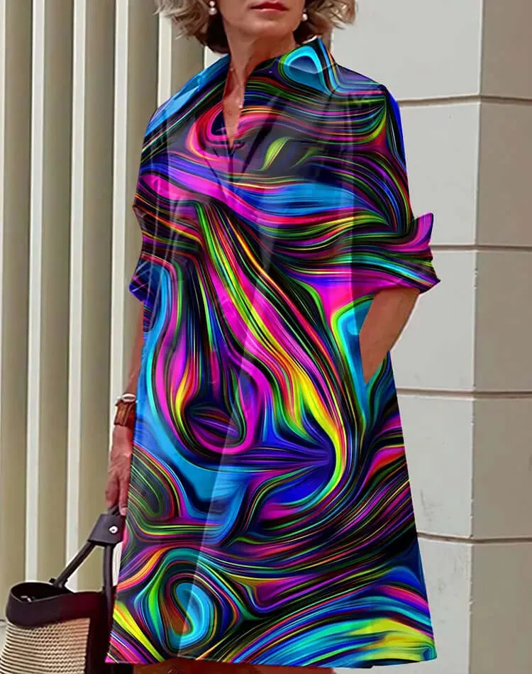 Elegant A-Line Retro Dress