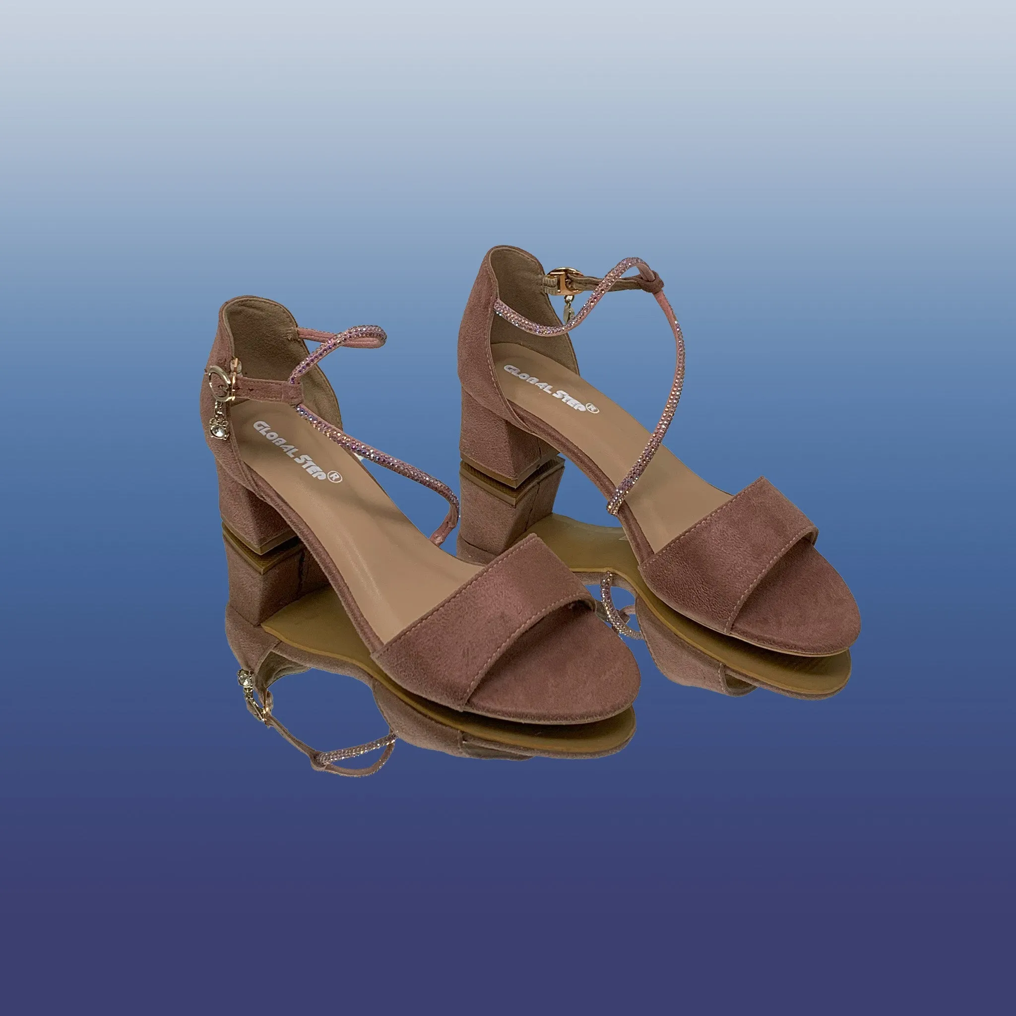 Elegant Pink Block Heel Sandals