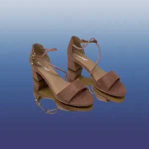 Elegant Pink Block Heel Sandals
