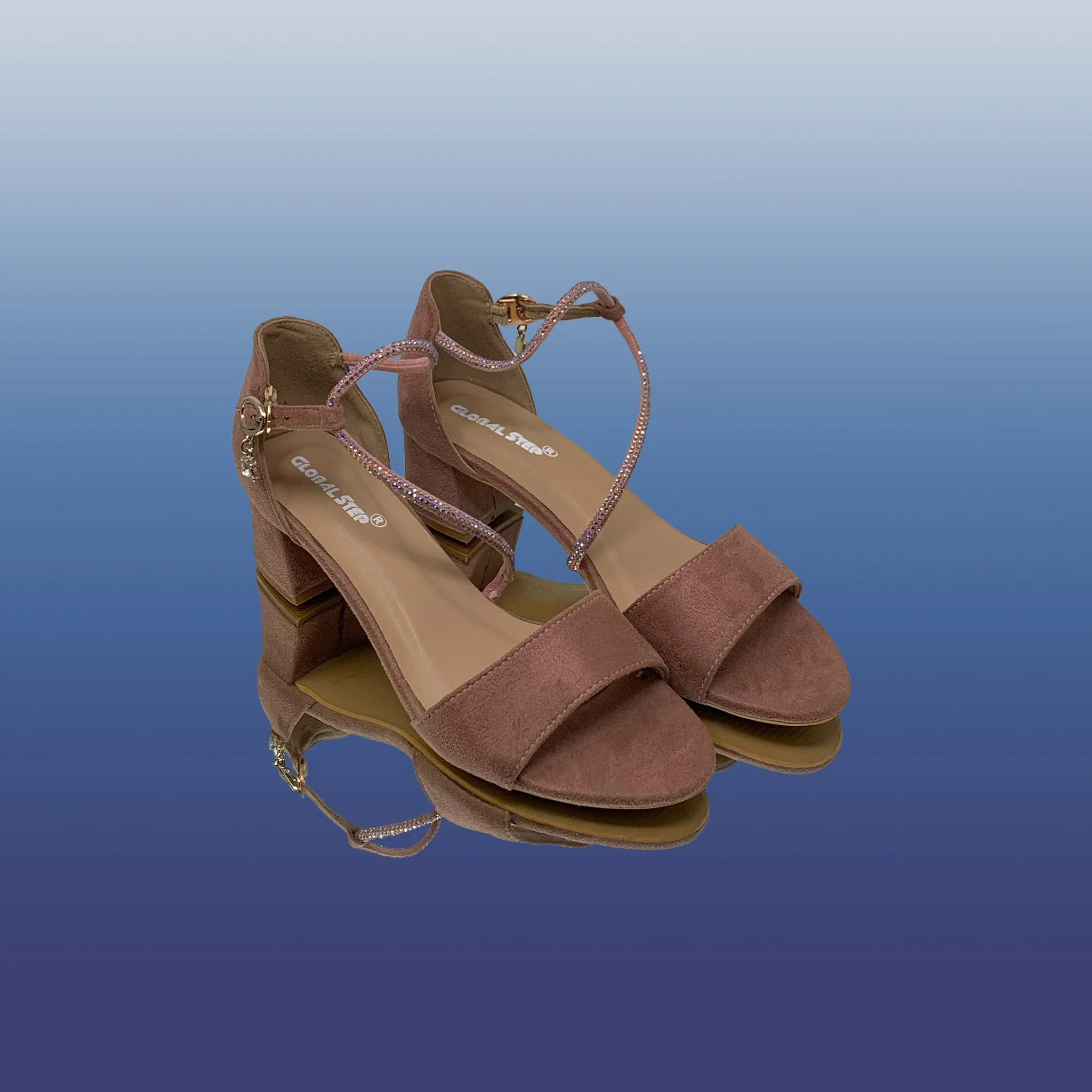 Elegant Pink Block Heel Sandals