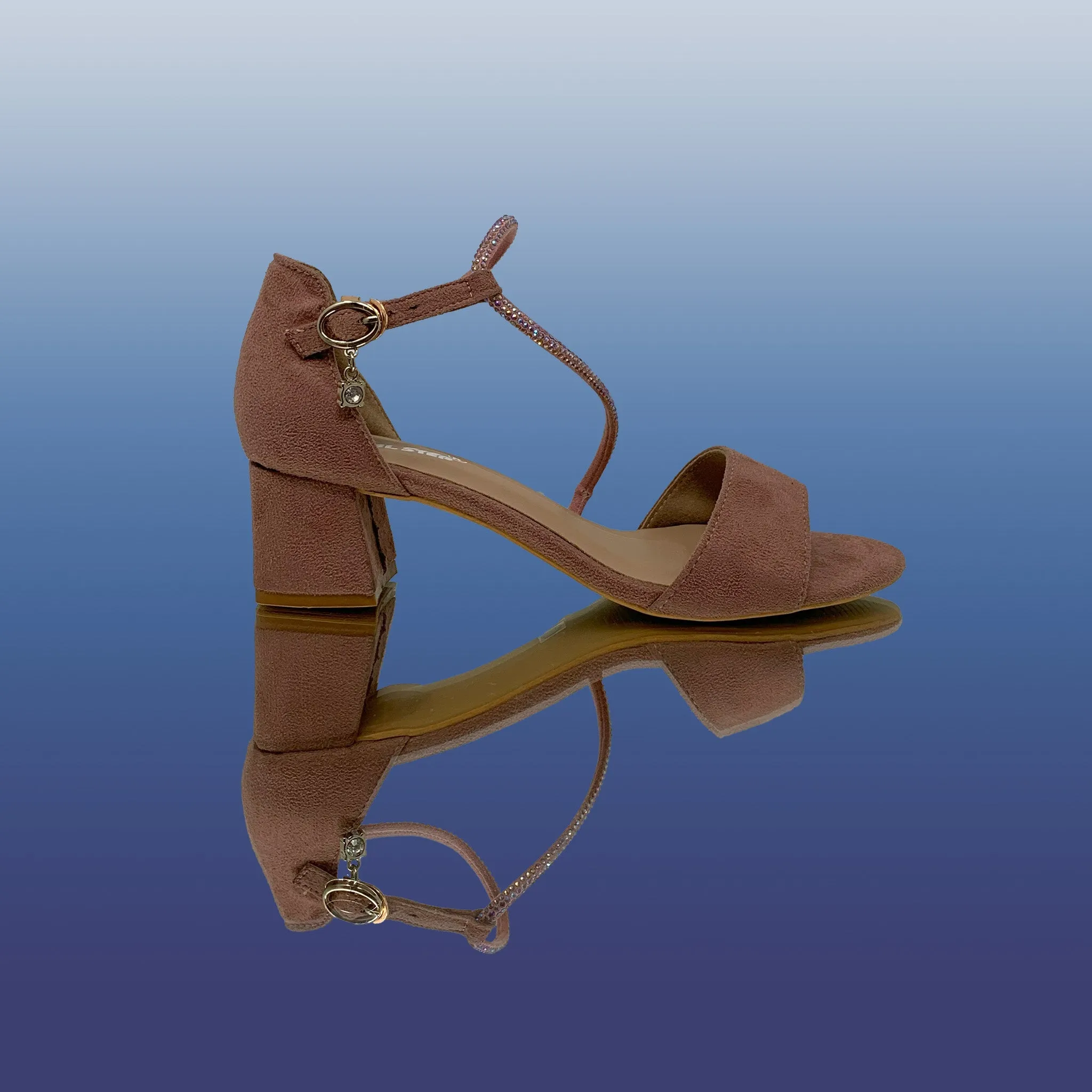 Elegant Pink Block Heel Sandals