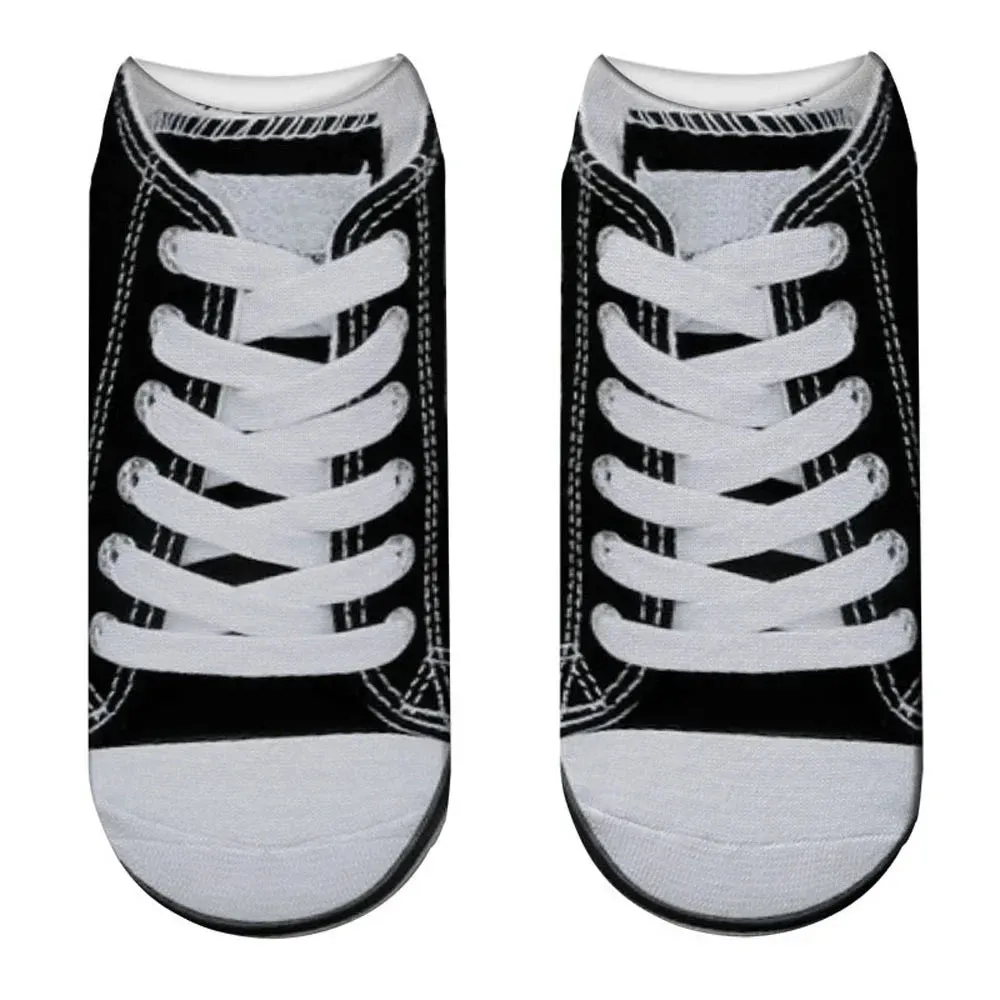 Flip Flops New Funny 3D Printed Toe Skull Canvas Shoes Patterned Creative Ankle Socks Unisex Halloween Christmas Gift Dropship