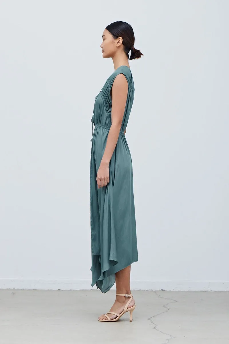Grade & Gather Unbalanced Midi Dress