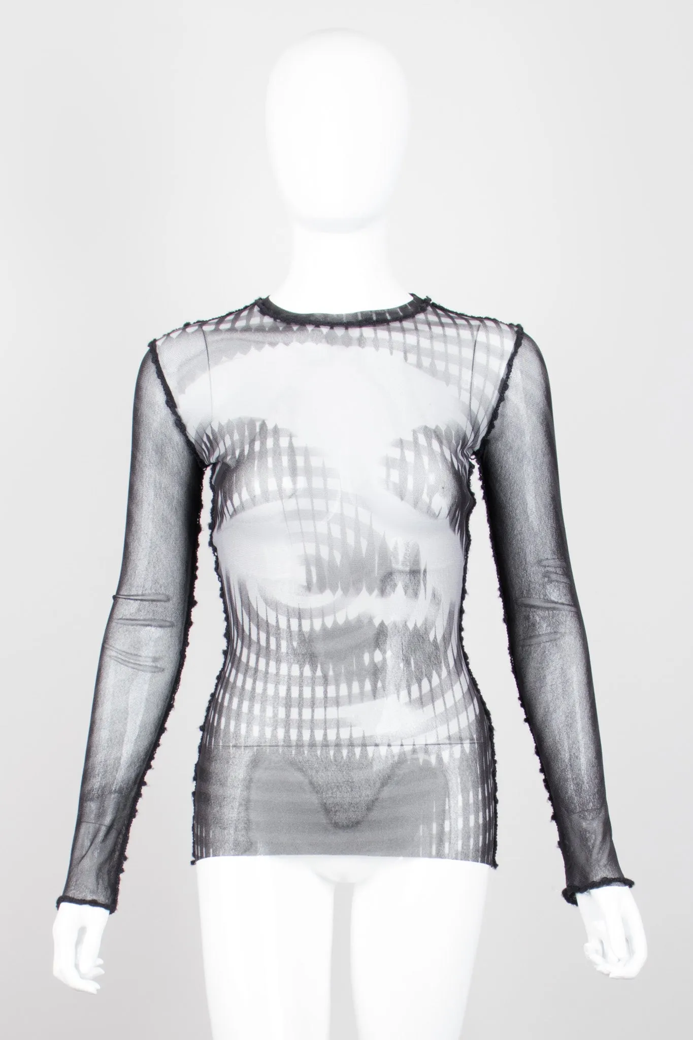 Greta Garbo Illusion Mesh T-Shirt