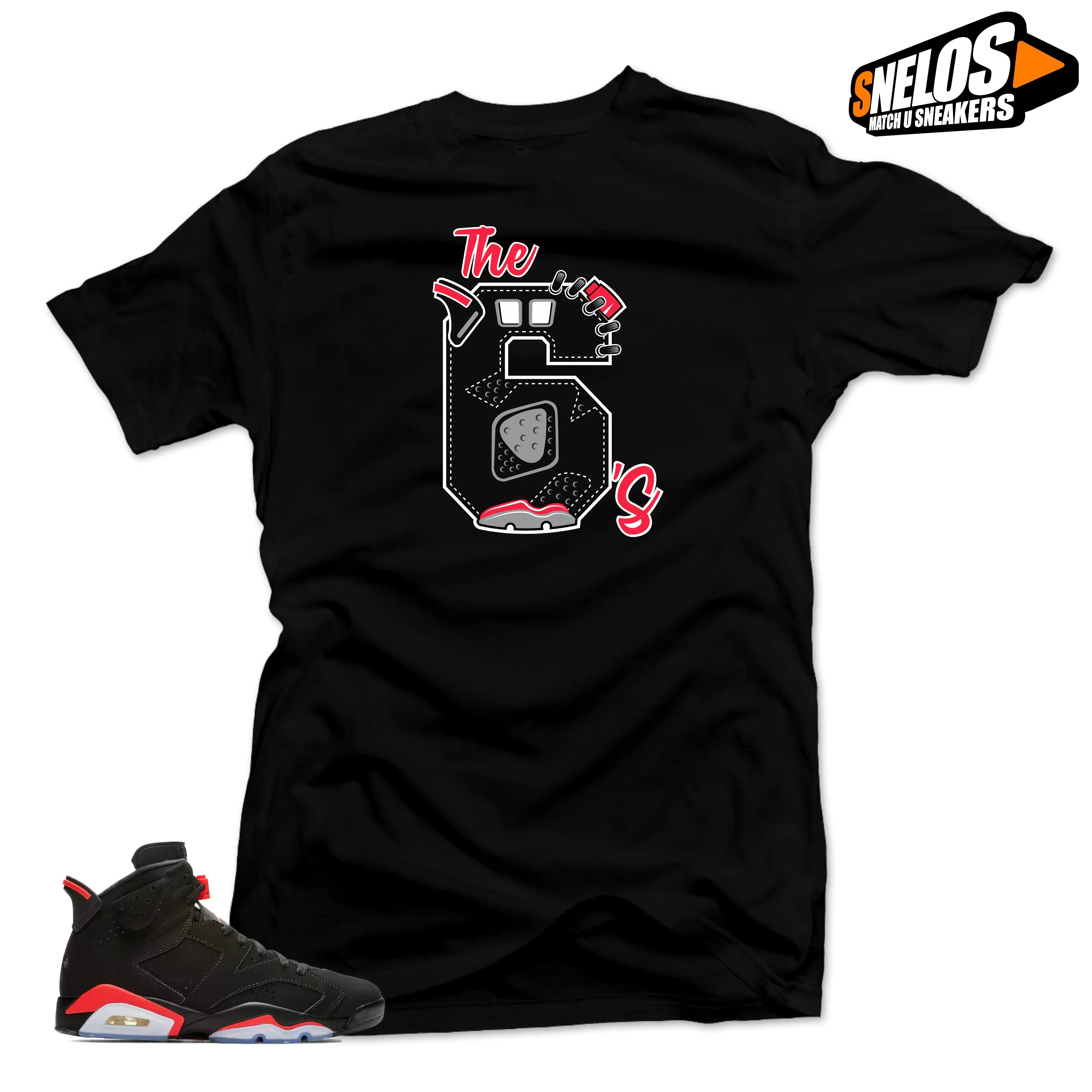 Jordan 6 Retro Black Infrared-The 6's Black Tee