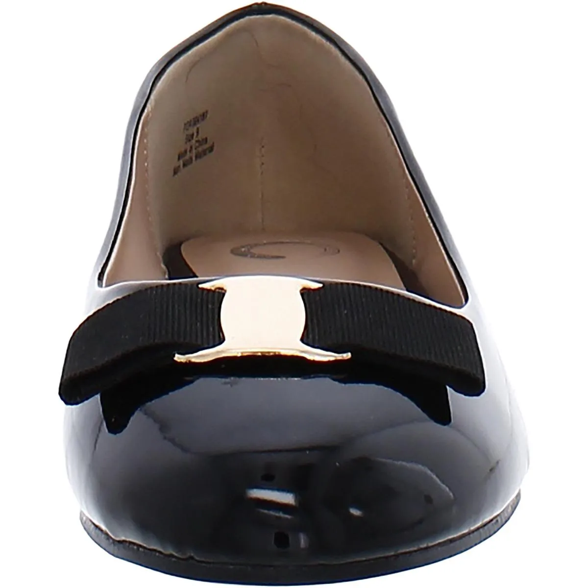 Journee Collection Womens Patent Round Toe Ballet Flats