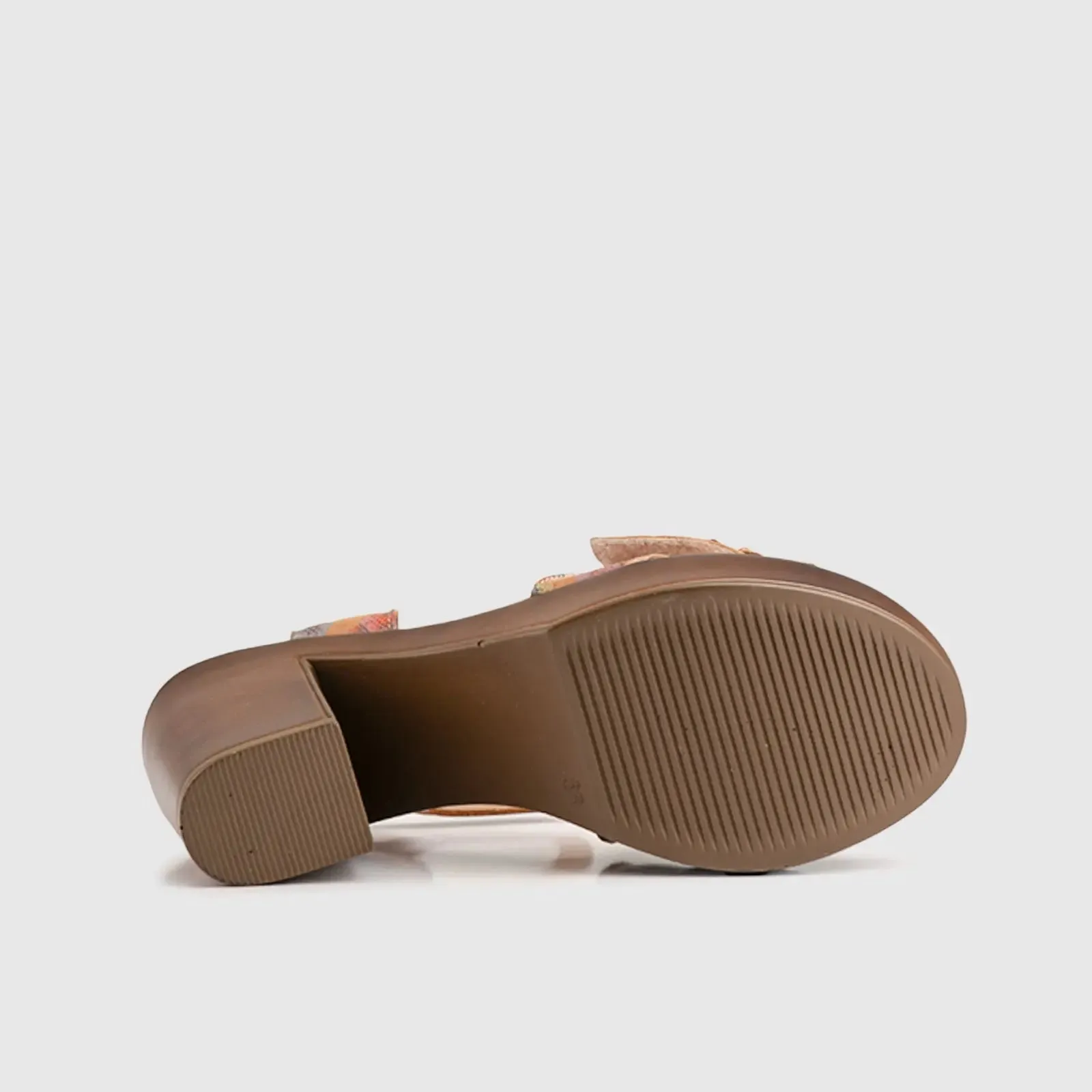 Leather Comfort Block Heel Multi 11627