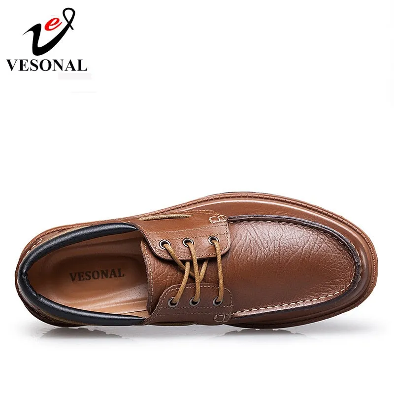 Men Casual Shoes Luxury Brand Male Adult Genuine Leather Shoes