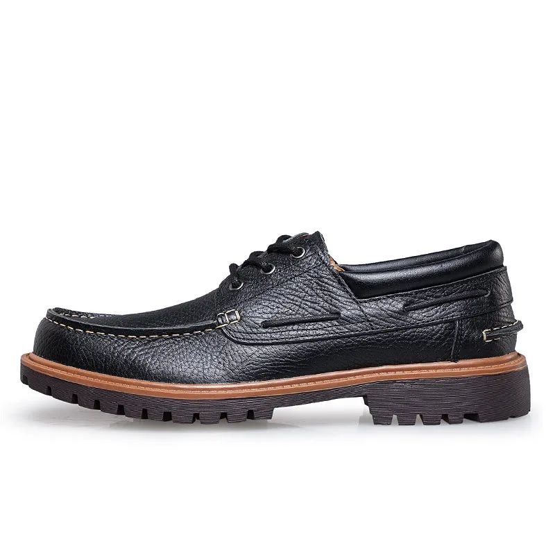 Men Casual Shoes Luxury Brand Male Adult Genuine Leather Shoes