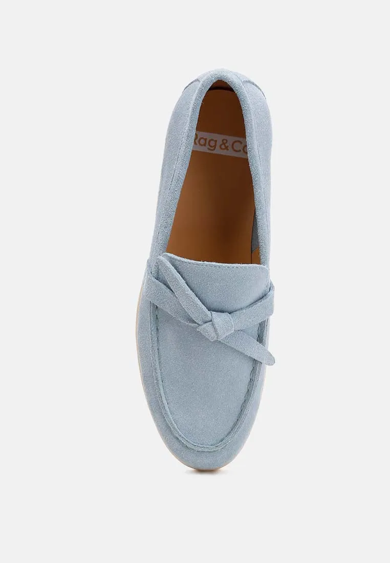 Nautica Genuine Suede Knot Detailed Loafers