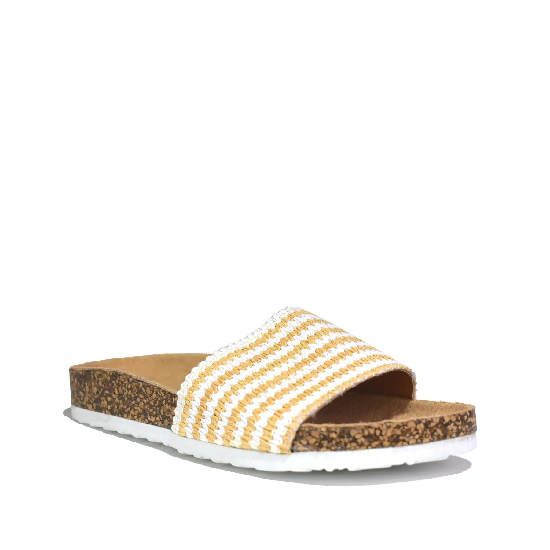 Open Toe Slider White