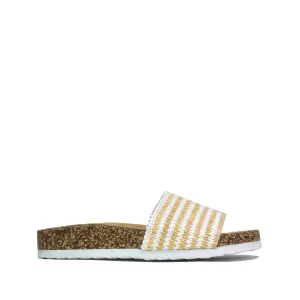 Open Toe Slider White
