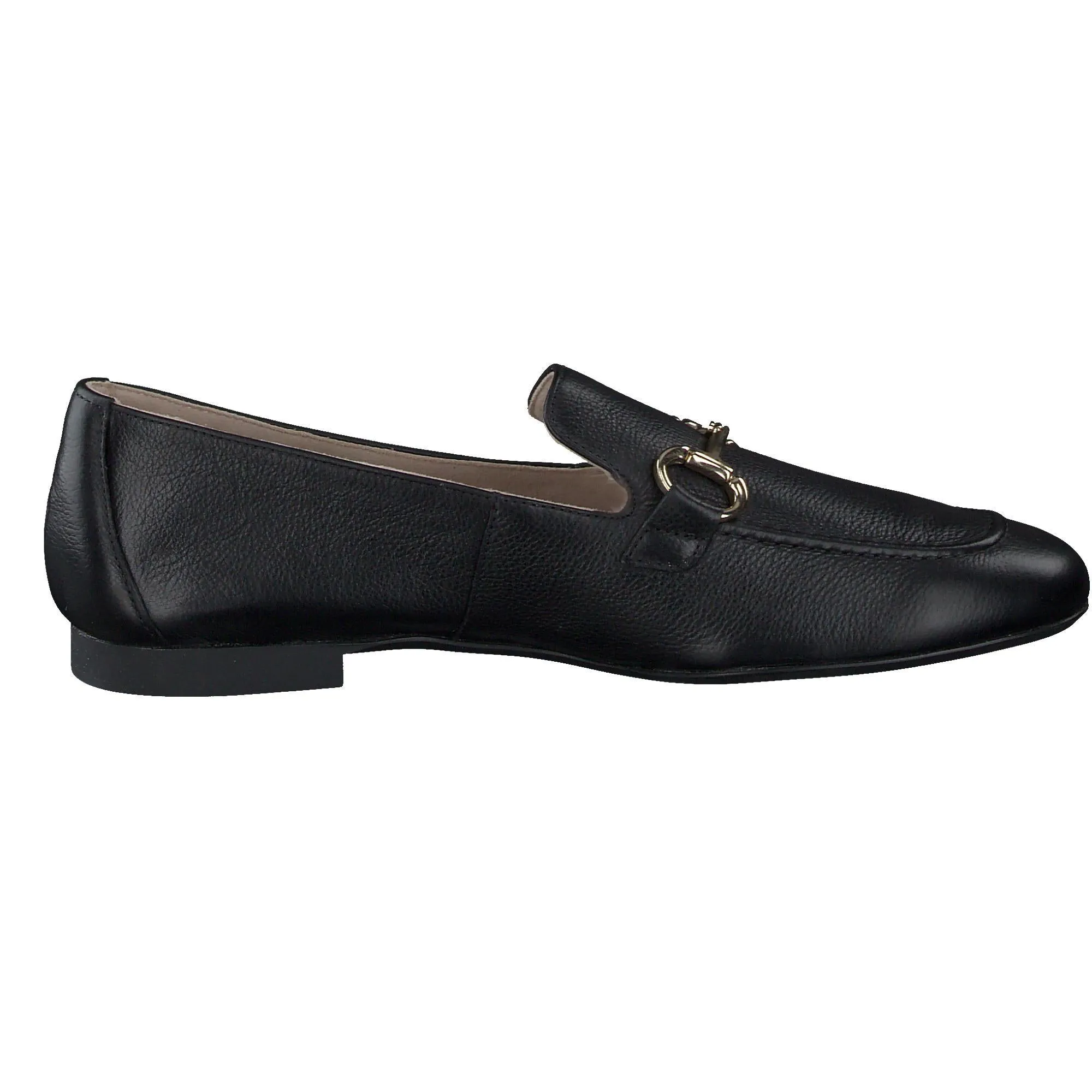Paul Green Black Leather Loafer 2596