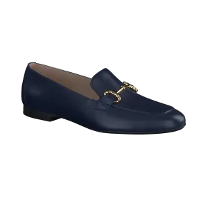 PAUL GREEN Navy Leather Loafer 2596