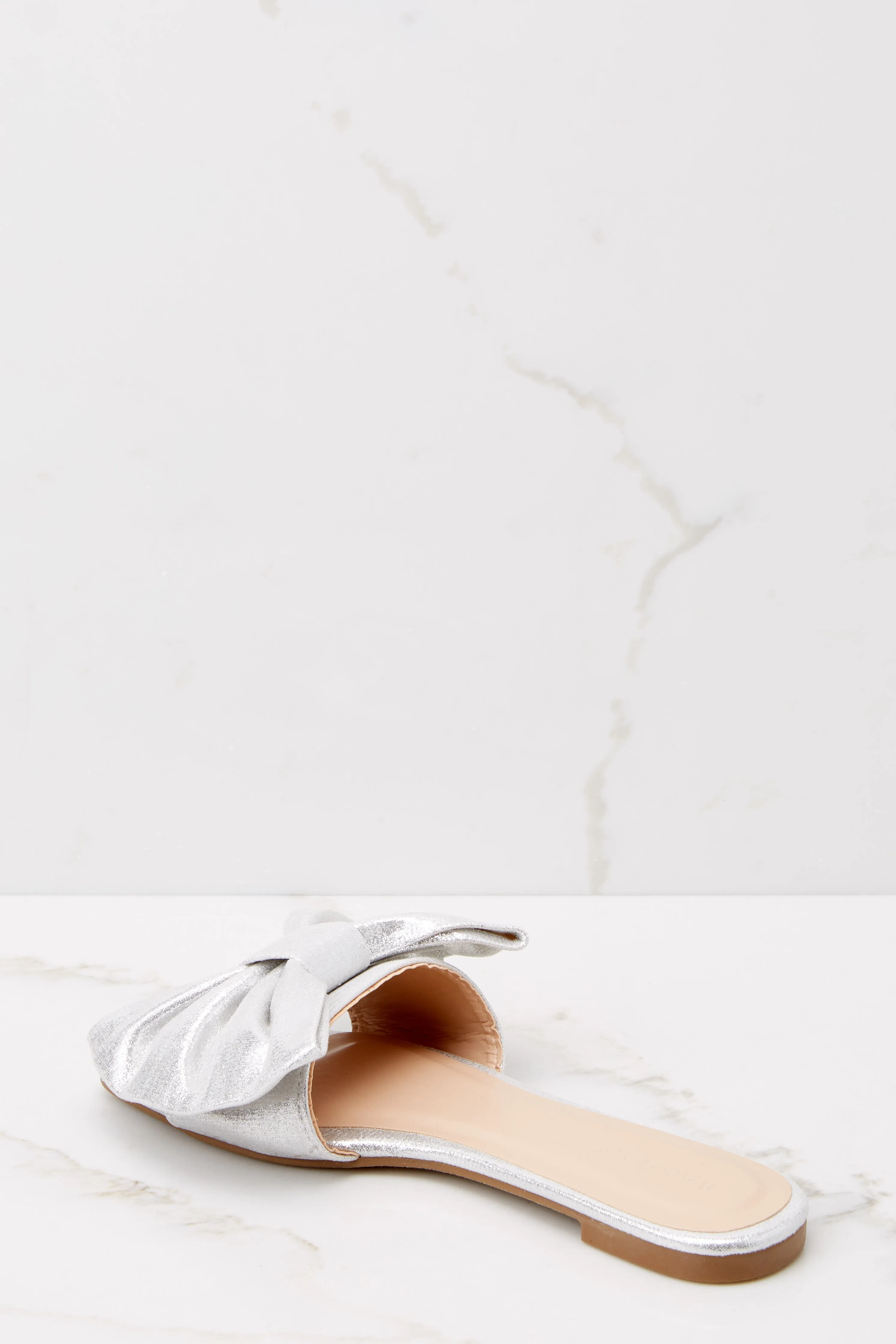 Pretty As A Bow Silver Sandals