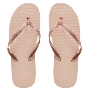 Rose Gold Flip Flops