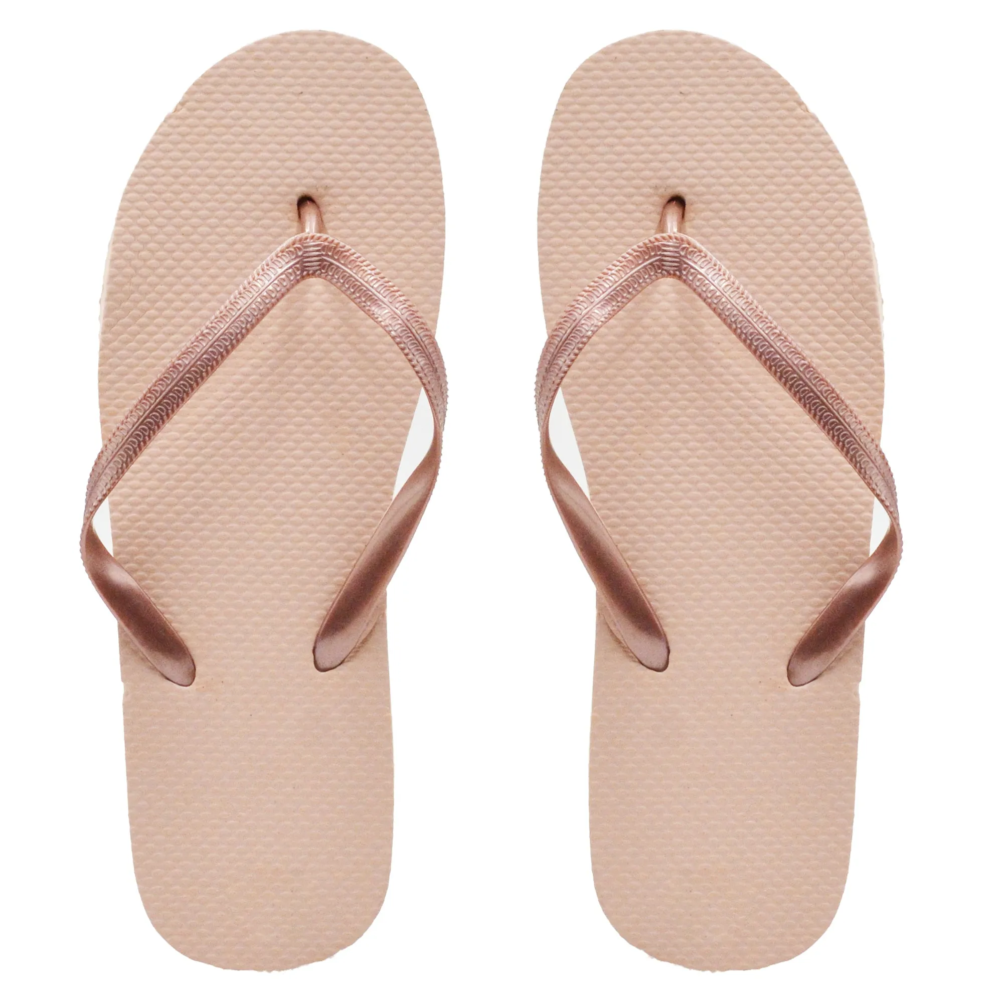 Rose Gold Flip Flops