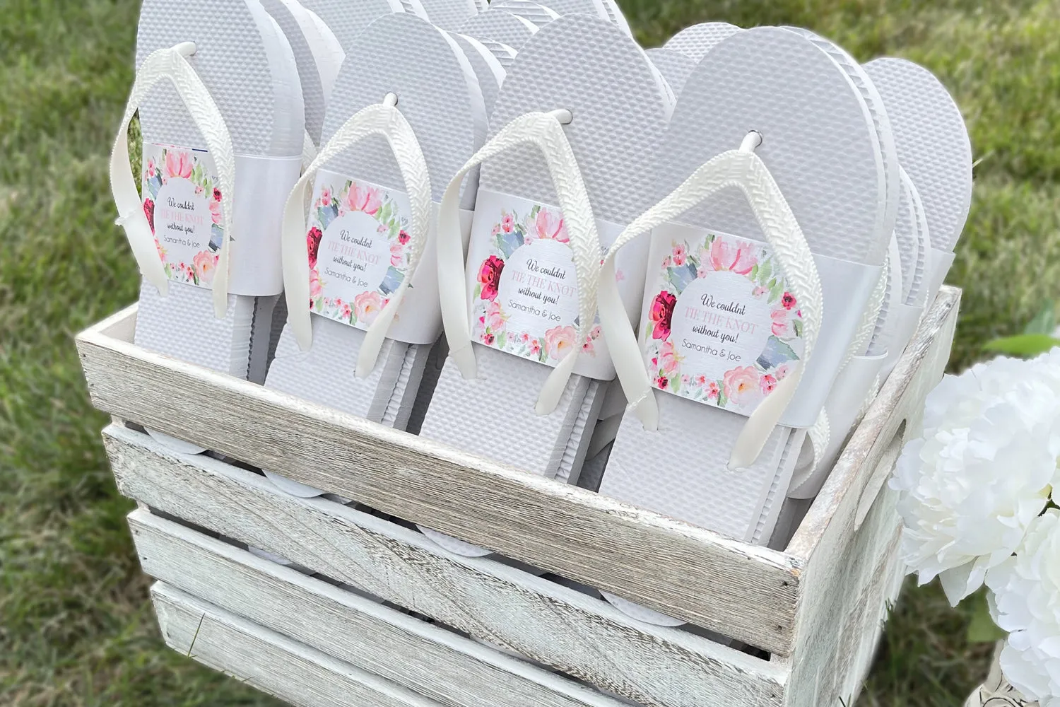 Rustic Crate Wedding Flip Flop Bundle (20 Pairs)